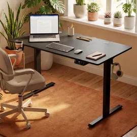 CASARIA Höhenverstellbarer Schreibtisch Schwarz