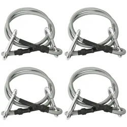 vidaXL Seile mit Karabiner 4 Stk. Gummi