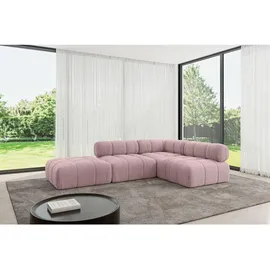 altdecor Ecksofa modulares Sofa Favio-L1 - 285x190x70 cm Rosa Cord