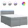 vidaXL Boxspringbett mit Matratze Hellgrau 160x200 cm Stoff