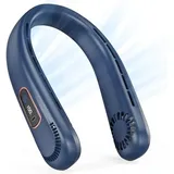Tragbarer Nackenventilator – Wiederaufladbarer Usb-nackenventilator Mit 5000 Mah Akku, 3 Geschwindigkeitsstufen, 360°-luftstrom, Blattlosem Design, Led-anzeige, Usb-c-anschluss, Leichtem Design Für Sp