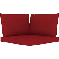 vidaXL Gartensofa 4-Sitzer mit Kissen in Weinrot