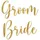 Partydeco Sticker Aufkleber für Gläser 4x8cm Bride & Groom 2er Set Gold
