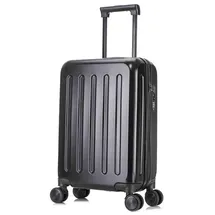 InterGo Reisekoffer Koffer Travel Trolley Schwarz XL mit 4 Rollen und TSA