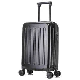 InterGo Reisekoffer Koffer Travel Trolley Schwarz XL mit 4 Rollen und TSA