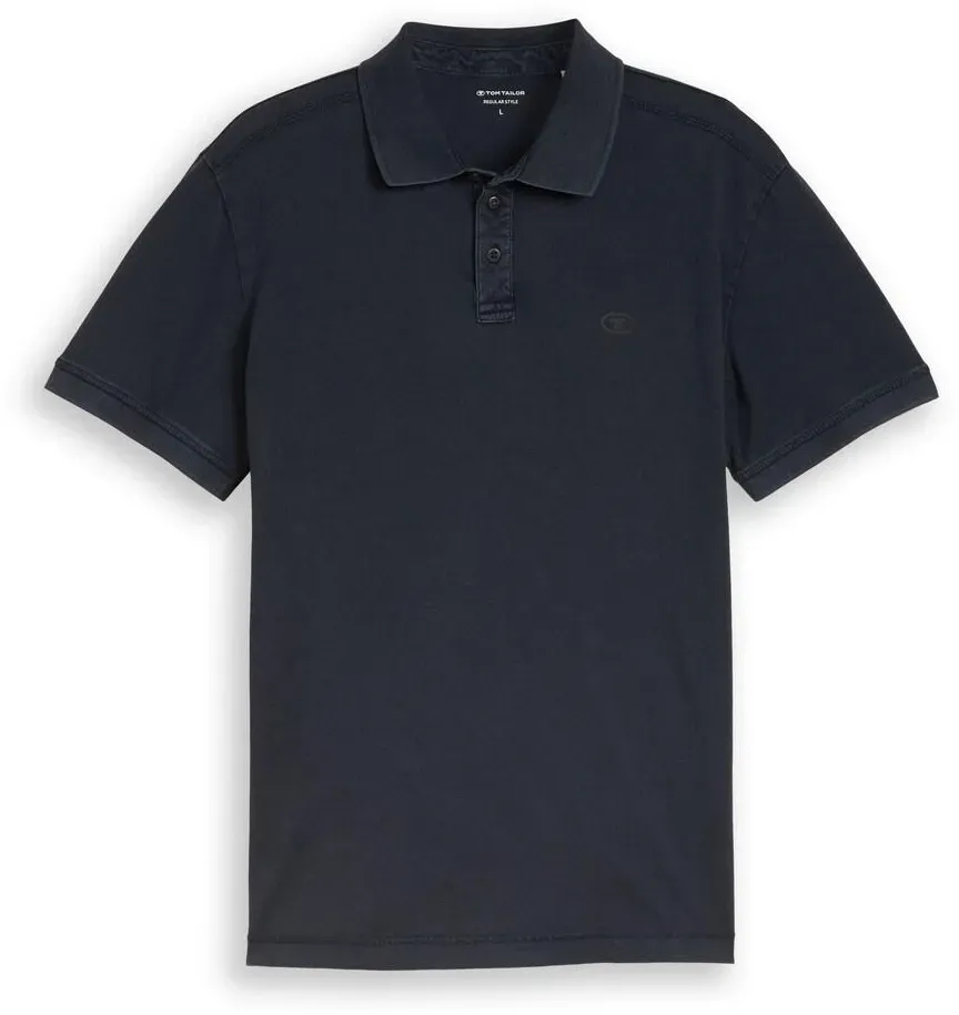 TOM TAILOR Herren Poloshirt im Used-Look, blau, Gestreift, Gr. M