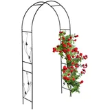 Relaxdays Rosenbogen 227 x 114 x 37 cm Schwarz