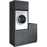laundreezy Mehrzweckschrank-Set 68 x 200 x 118 cm Grau
