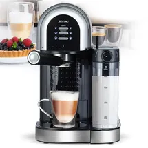 MPM MKW-14M Kolbendruckkaffeemaschine Silber/Schwarz