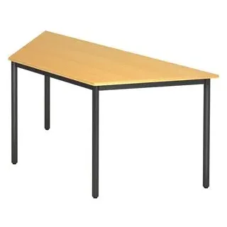 Hammerbacher Konferenztisch buche, schwarz Trapezform, 160,0 x 69,0 x 72,0 cm