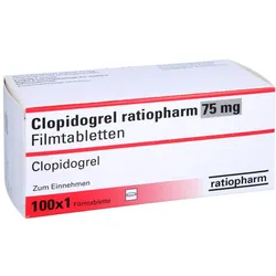CLOPIDOGREL ratiopharm 75 mg Filmtabletten 100 St