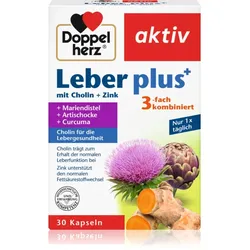 Doppelherz Leber plus mit Cholin + Zink Kapseln zur Unterstützung der Leberfunktion 80 KAP