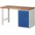 tecwerk Werkbank Ser.BK 650 B1500xT700xH840mm Buche lichtgrau/blau 6 Schubl.TECWERK