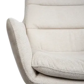 Mendler 6er-Set Esszimmerstuhl HWC-K32, Küchenstuhl Lehnstuhl Stuhl, drehbar Auto-Position, Stoff MVG ~ creme-beige