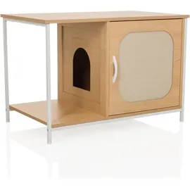hjh living Kittyhome 1 / Katzenhaus Weiß/Buche