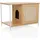 hjh living Kittyhome 1 / Katzenhaus Weiß/Buche