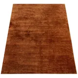 KADIMA DESIGN Teppich Kurzflor waschbar Unifarben Wohnzimmer schmutzabweisend Kupfer Rechteckig 240x340 | 100% Polyester | Florhöhe: 10 mm | pflegeleicht