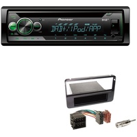 Pioneer DEH-S410DAB 1-DIN CD Digital Autoradio AUX-In USB DAB+ Spotify mit Einbauset für Alfa Romeo Spider schwarz