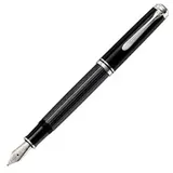 Pelikan Souverän M805 Stresemann Kolbenfüller schwarz/anthrazit/silber M (mittel)