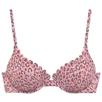 LASCANA Bügel-Bikini-Top Damen lachs-bedruckt Gr.38 Cup C