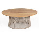 SonnenPartner Lounge-Tisch Couture Ø 100 cm Teak/Aluminium mit