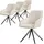 ML-Design Esszimmerstühle drehbar 4er Set Textil Webstoff Creme Drehstuhl