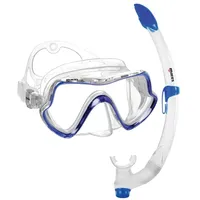 Mares Combo Pure Vision Schnorchelset Erwachsene, ergonomische Silikonmaske, halb-trockener Breezer Schnorchel mit Ventil
