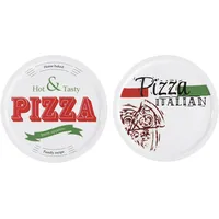 6x assortierter Pizzateller, Teller, Weiss