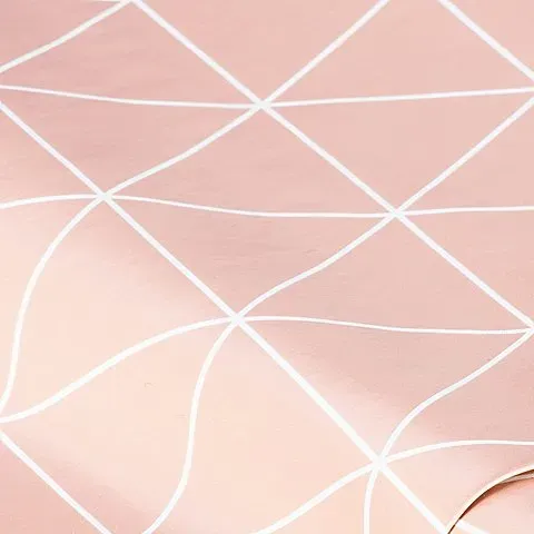 Abwaschbare Tischwäsche/Wachstuch "Dreieck", perlrosa