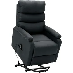 vidaXL Sessel mit Aufstehhilfe Dunkelgrau Stoff