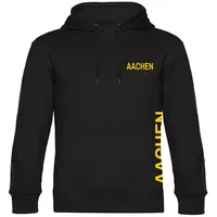 multifanshop Hoodie Aachen Druck Gelb Schwarz S