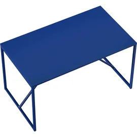 Oviala Rechteckiger Esstisch für 4 Personen aus dunkelblauem Stahl