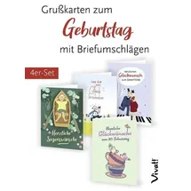 St. Benno 4er-Set Grußkarten »Herzliche Segenswünsche zum Geburtstag«
