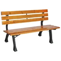 Lex Parkbank Tannenholz Gartenbank Sitzbank Holz Metall Balkon Terrasse