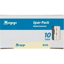 Kopp 404517050 RIVO - Profi-Pack: 10x Abdeckrahmen 1-fach, Farbe:weiß