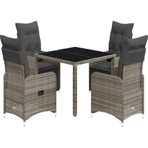 vidaXL Garten-Bistro-Set 5-tlg. Grau