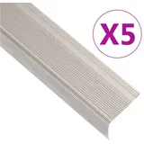 vidaXL Treppenkantenprofile in L-Form 5Stk. Aluminium 100cm Champagner