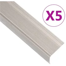 vidaXL Treppenkantenprofile in L-Form 5Stk. Aluminium 100cm Champagner
