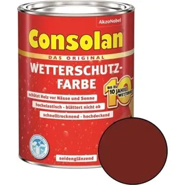 Consolan Wetterschutz-Farbe 750 ml schwedenrot seidenglänzend
