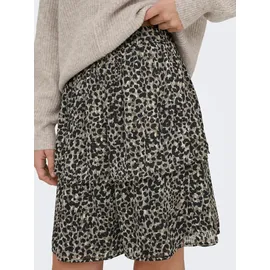 Only Midirock Damen Bedruckt Schwarz 34