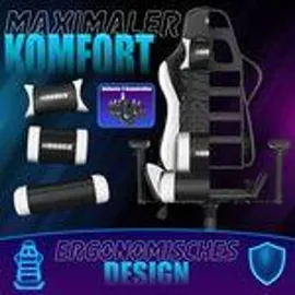 Kesser Gamingstuhl Ergonomisch Schwarz/Weiß