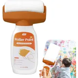 2 in 1 Wandreparatur RollbüRste, 500g Wandfarbe Ausbessern Weiß , Wandreparatur-Rollenfarbe, Wand Reparatur Creme, Wandreparatur Rollbürste mit wandreparaturpaste für Küche, Schlafzimmer,Wohnzimmer