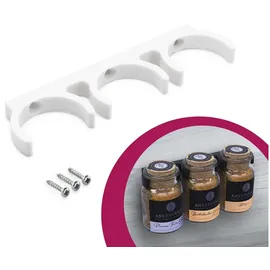 mobilefox Gewürzregal Gewürzregal Wandhalterung für Ankerkraut Korkengläser Gewürzgläser weiß