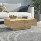 CKioict Wohnzimmertisch Modern Betttisch Sofatisch Couchtisch Sonoma-Eiche 90x60x31 cm HolzwerkstoffGeeignet für Schlafzimmer, Arbeitszimmer, Wohnzimmer