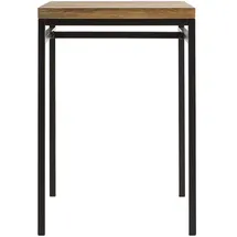 miliboo Stehtisch rechteckig aus Mangoholz 80 x 75 cm Schwarz
