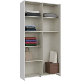 Forte Schwebetürenschrank Nook 100,1 x 190,5 x 39,1 cm Weiß