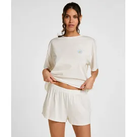 Hunkemöller Pyjama-Set aus Baumwolle Weiß L