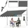Tectake Klemmmarkise 350 x 180 cm schwarz