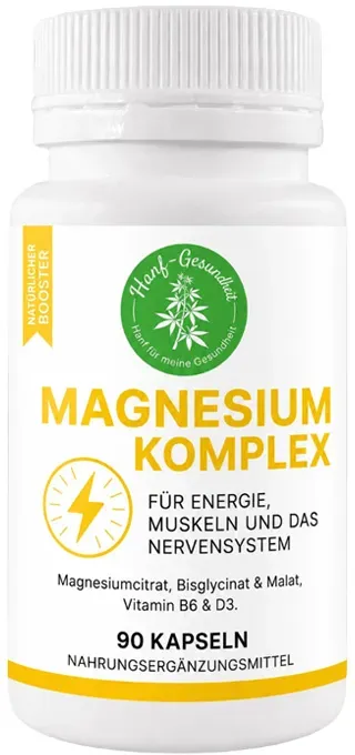 Hanf Gesundheit Magnesium-Komplex-Kapseln, 90 Stk.