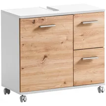 WELLTIME Waschbeckenunterschrank Emmi 65 x 60 x 32 cm Weiß